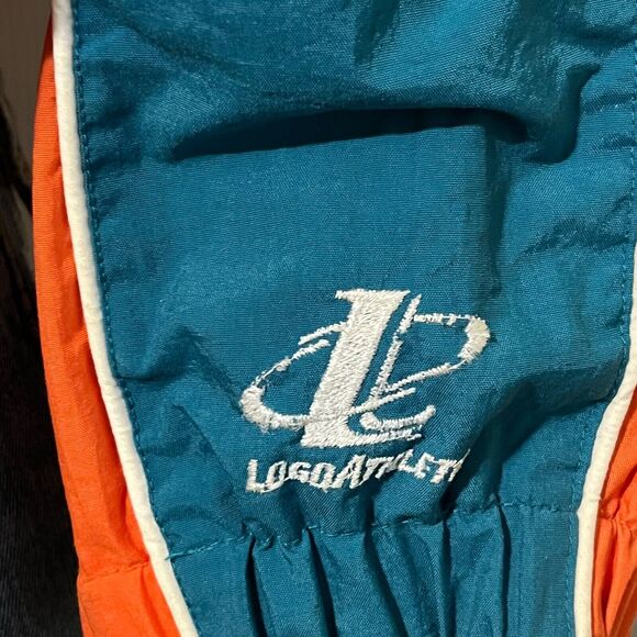 Miami Dolphins Vintage 80s Logo Athletic Hooded Lightweight Jacket Medium - Picture 8 of 12